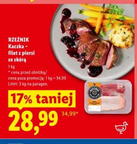 Kaczka filet z piersi ze skórą Rzeźnik