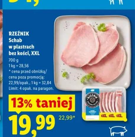 Schab w plastrach bez kości Rzeźnik XXL