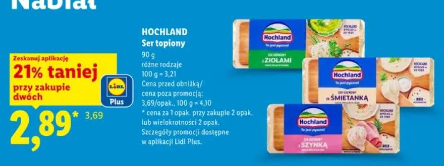 Ser topiony Hochland z ziołami +2 warianty