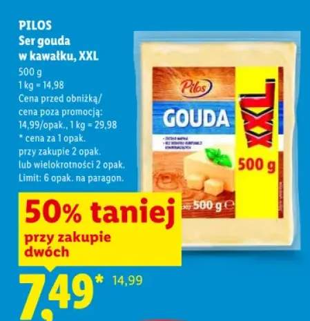 Ser gouda w kawałku XXL Pilos