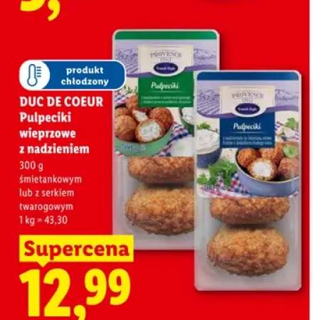 Pulpeciki wieprzowe z nadzieniem śmietankowym Duc De Coeur +1 wariant
