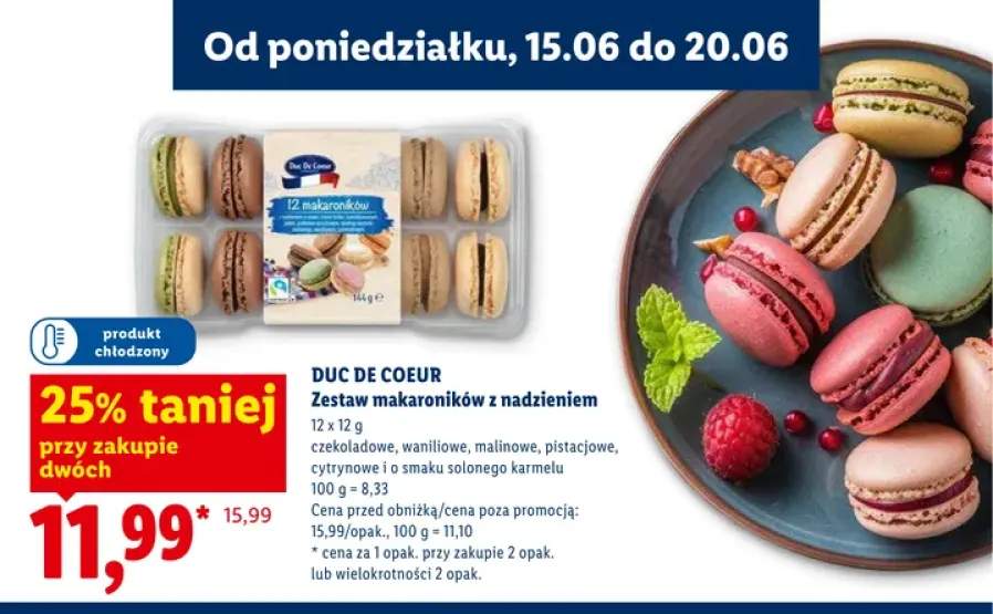 Zestaw makaroników z nadzieniem Duc De Coeur