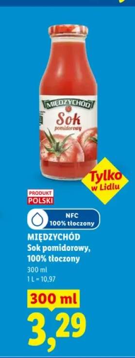 Sok pomidorowy 100% tłoczony NFC Międzychód