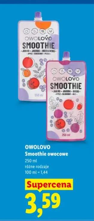 Smoothie owocowe jabłko jagoda brzoskwinia Owolovo +1 wariant
