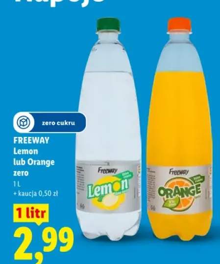 Napój gazowany Freeway Lemon zero +1 wariant
