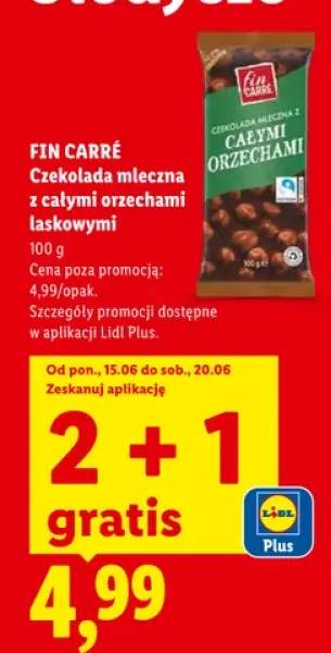 Czekolada mleczna z całymi orzechami laskowymi Fin Carré