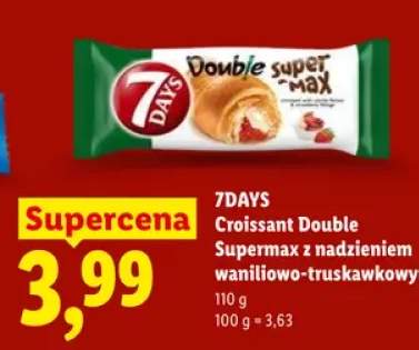 Croissant Double Supermax z nadzieniem waniliowo-truskawkowym 7DAYS