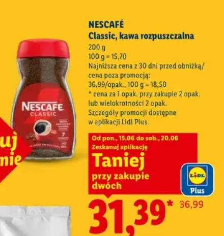 Kawa rozpuszczalna Nescafe Classic