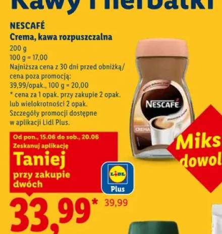 Kawa rozpuszczalna Nescafe Crema
