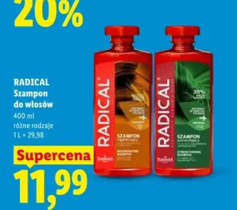 Szampon do włosów regenerujący Radical +1 wariant