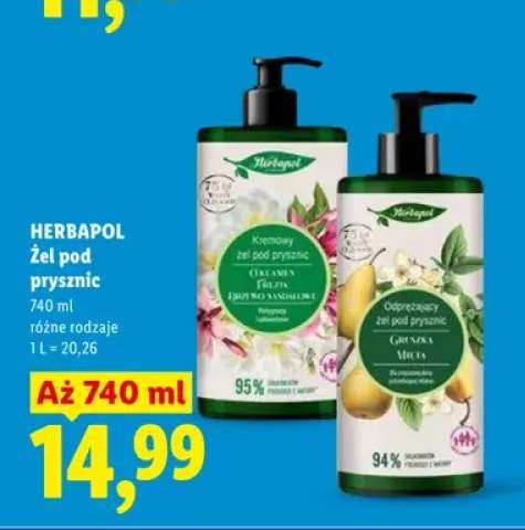 Żel pod prysznic Cyklamen Frezja Drzewo Sandałowe Herbapol +1 wariant