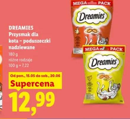 Przysmak dla kota Dreamies poduszeczki nadziewane