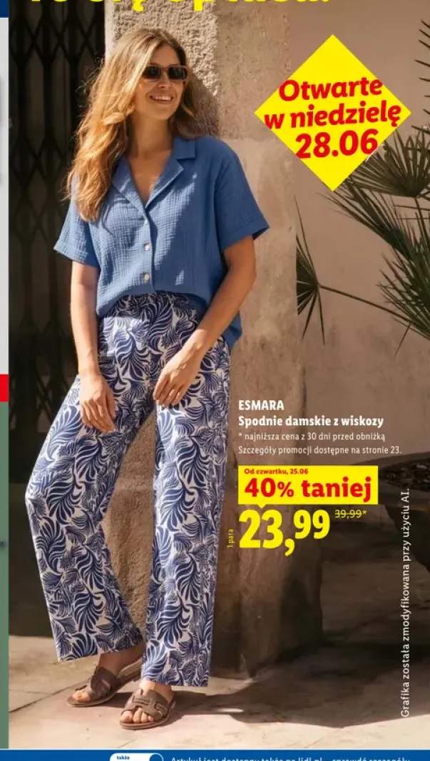 Spodnie damskie z wiskozy Esmara