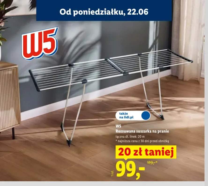 Rozsuwana suszarka na pranie W5