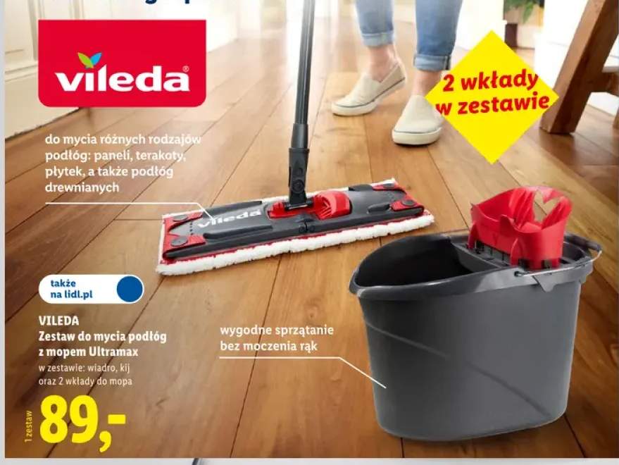 Zestaw do mycia podłóg z mopem Ultramax Vileda