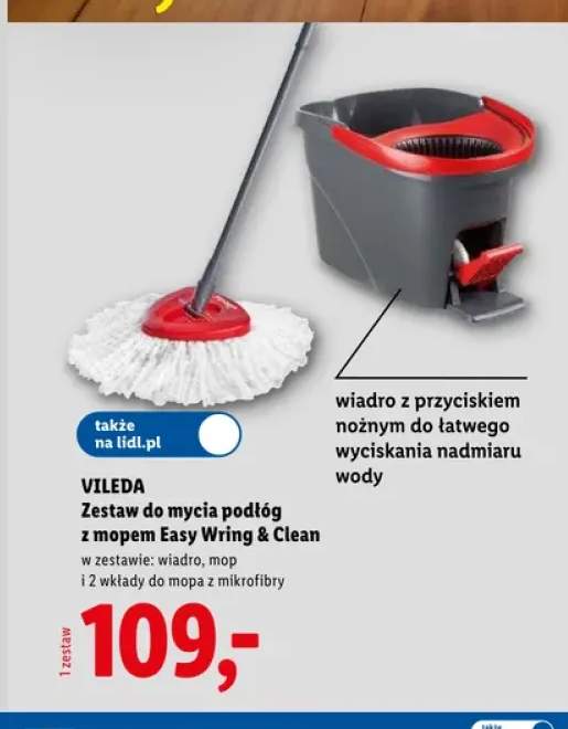 Zestaw do mycia podłóg z mopem Easy Wring & Clean Vileda