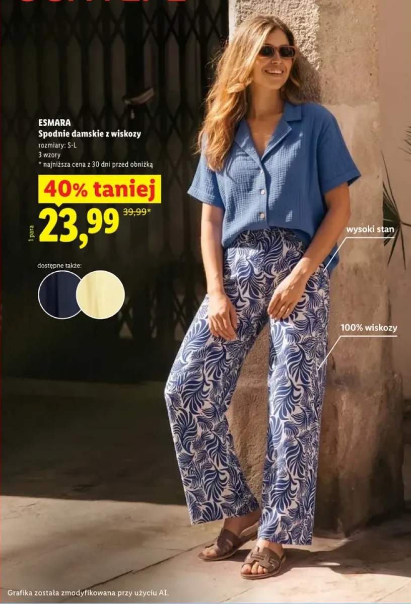 Spodnie damskie z wiskozy Esmara