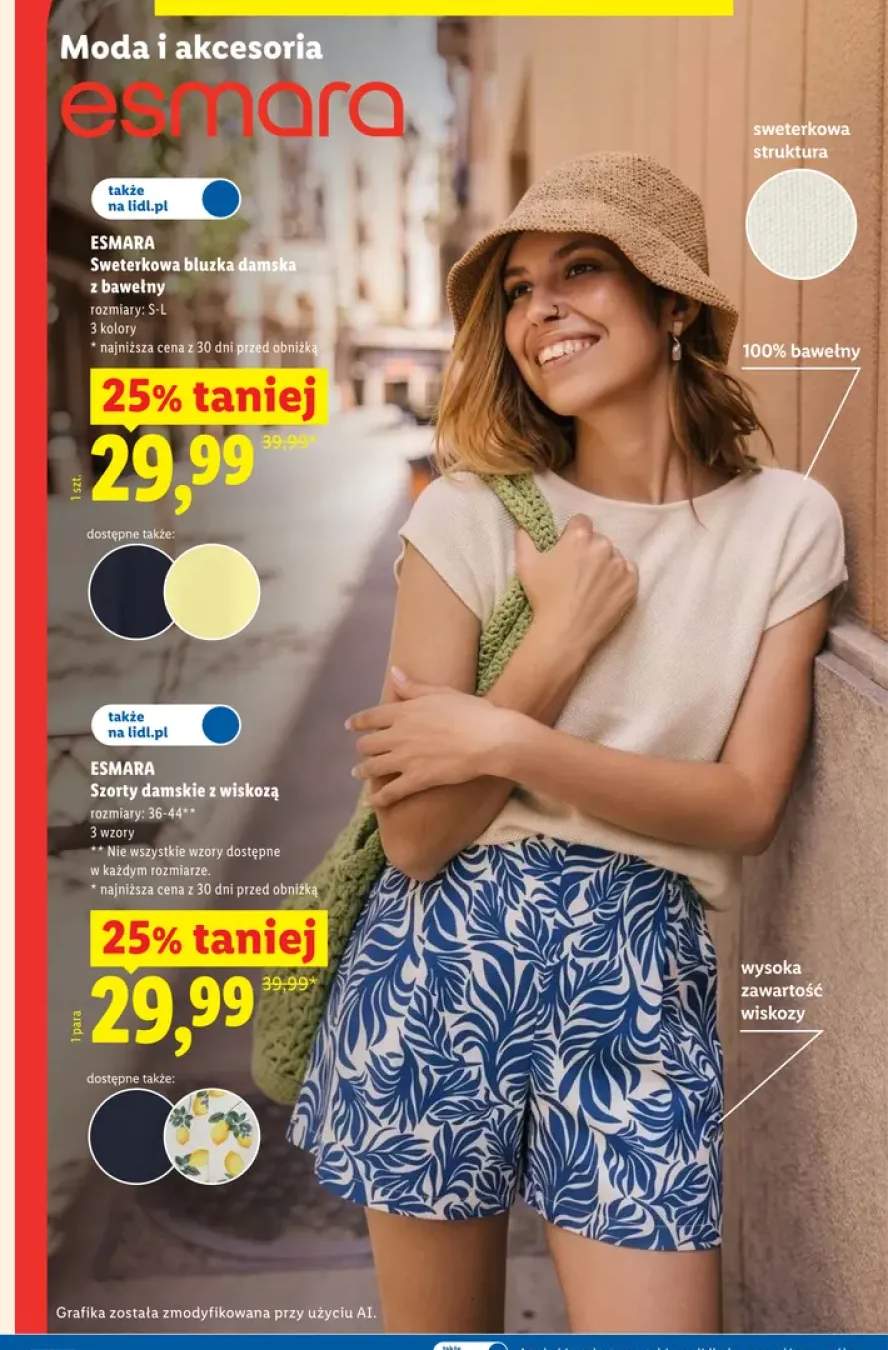 Szorty damskie z wiskozą Esmara +1 wariant