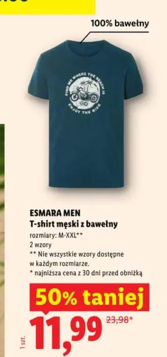 T-shirt męski z bawełny Esmara Men