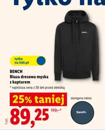 Bluza dresowa męska z kapturem Bench