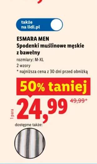 Spodenki muślinowe męskie z bawełny Esmara Men