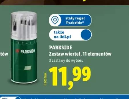 Zestaw wierteł Parkside 11 elementów