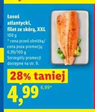 Łosoś atlantycki filet ze skórą XXL