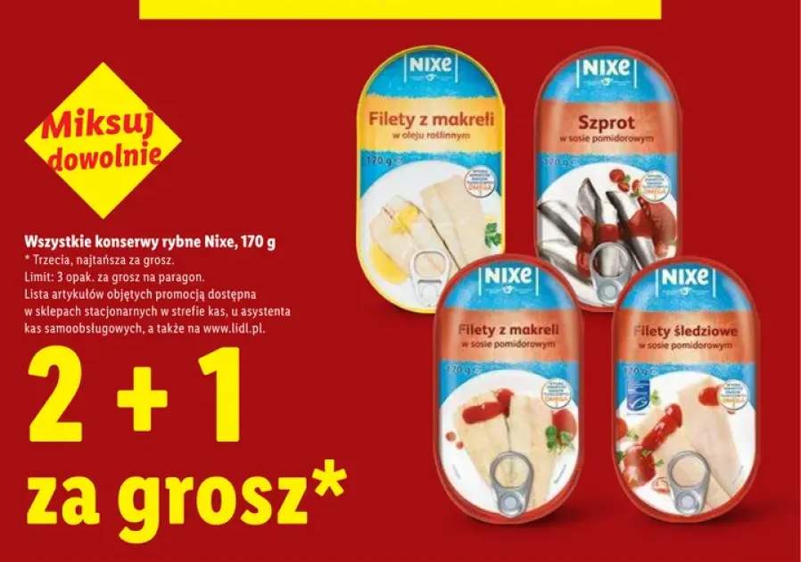 Filety z makreli w oleju roślinnym Nixe +3 warianty