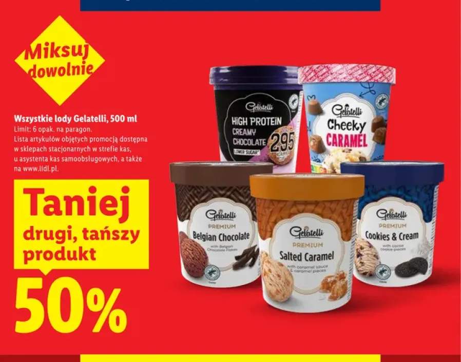 Lody Gelatelli High Protein Creamy Chocolate +4 warianty
