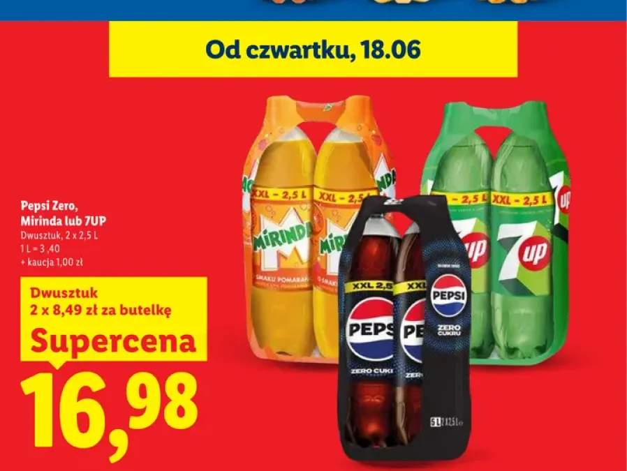 Napój gazowany Pepsi Zero 2-pak +2 warianty