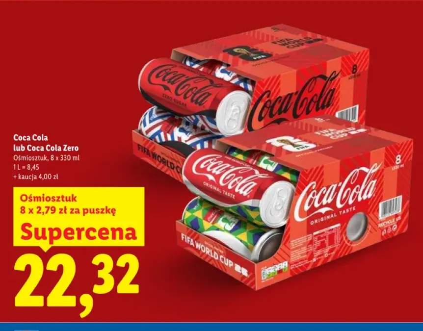 Napój gazowany Coca-Cola 8-pak 330 ml +1 wariant