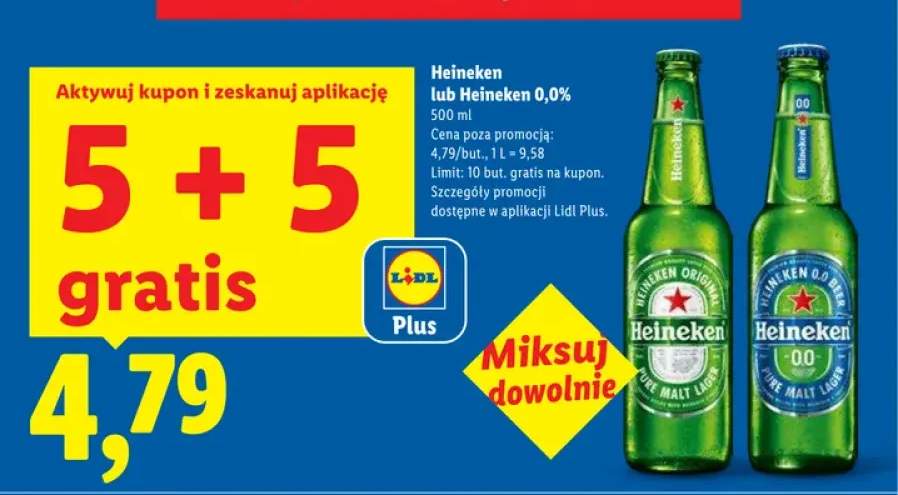 Piwo Heineken +1 wariant