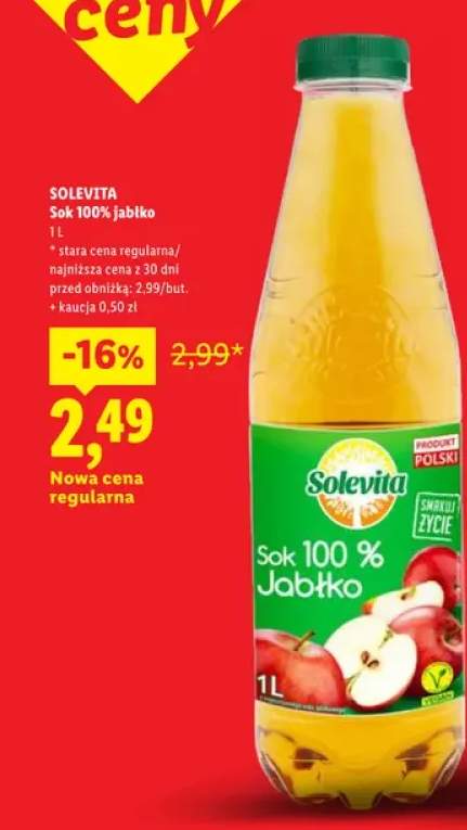 Sok 100% jabłko Solevita