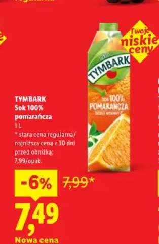 Sok 100% pomarańcza Tymbark