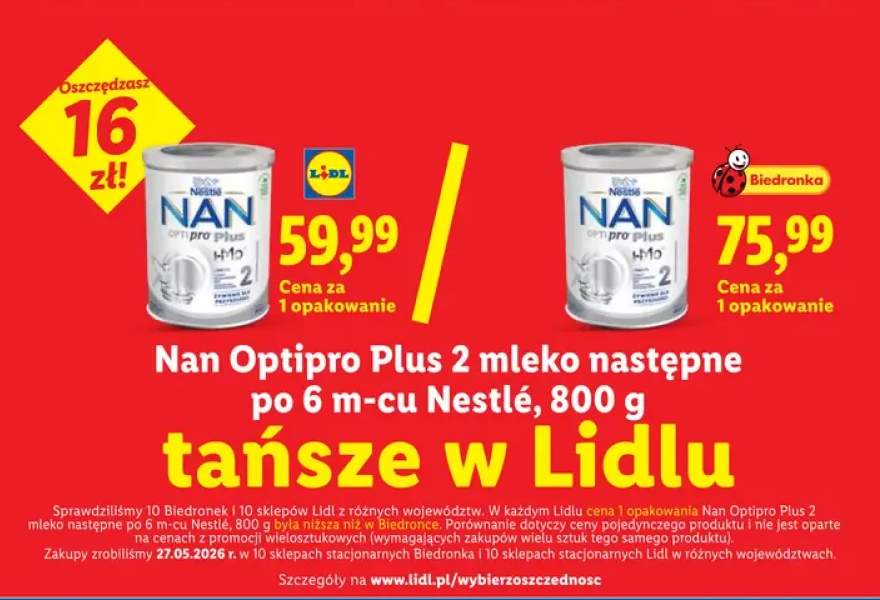 Mleko następne Nan Optipro Plus 2 po 6 m-cu