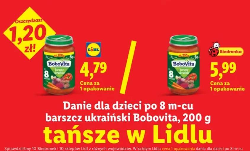 Danie dla dzieci po 8 m-cu barszcz ukraiński BoboVita