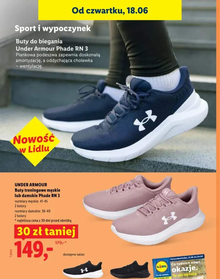 Buty treningowe damskie Under Armour Phade RN 3 +1 wariant