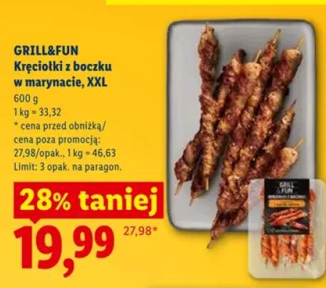 Kręciołki z boczku w marynacie XXL Grill&Fun