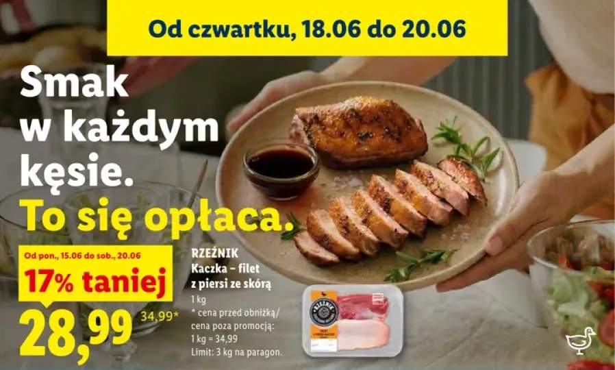 Kaczka - filet z piersi ze skórą Rzeźnik