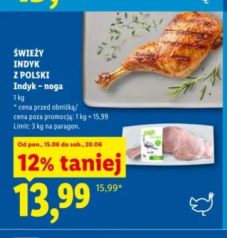 Indyk - noga Świeży Indyk z Polski