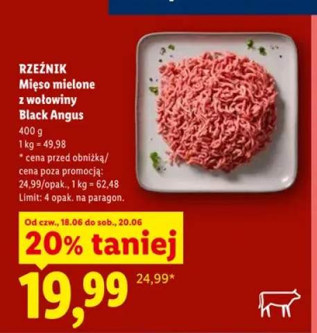 Mięso mielone z wołowiny Black Angus Rzeźnik
