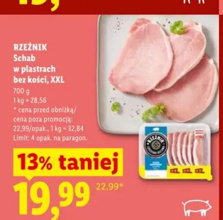Schab w plastrach bez kości XXL Rzeźnik
