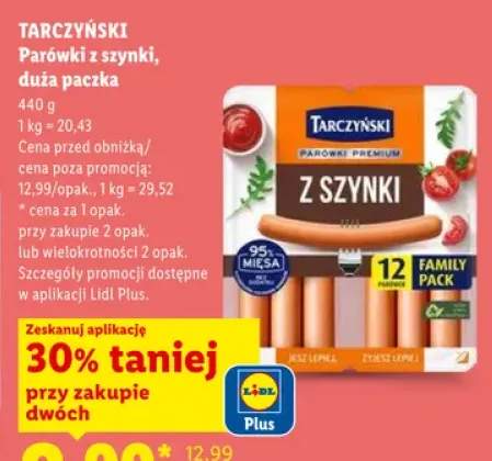 Parówki z szynki Tarczyński