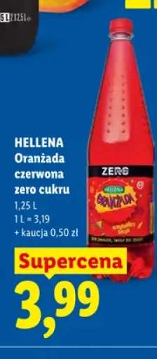 Oranżada czerwona Hellena Zero Cukru
