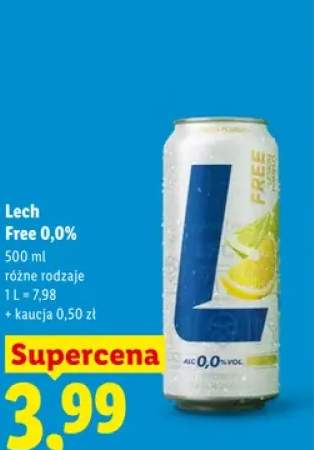 Piwo bezalkoholowe Lech Free 0,0% Pomelo i Grejpfrut