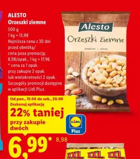 Orzeszki ziemne smażone i solone Alesto