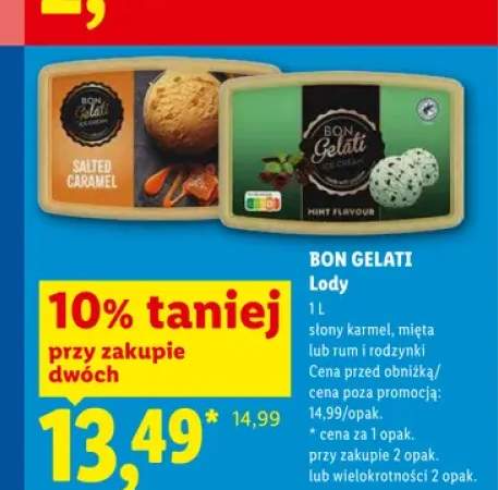 Lody słony karmel Bon Gelati +2 warianty