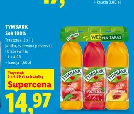 Sok 100% Tymbark 3-pak 1 l