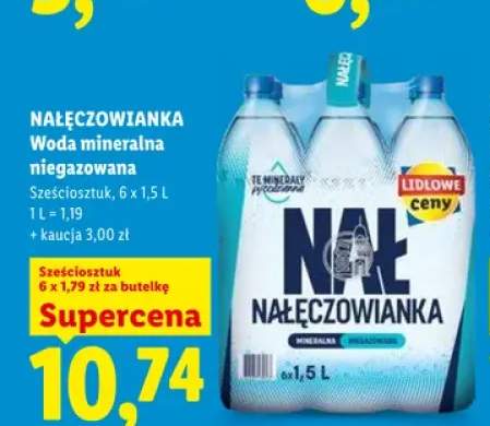 Woda mineralna niegazowana Nałęczowianka 6-pak 1,5 l