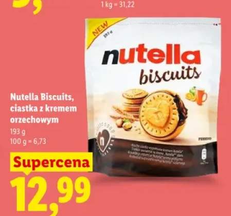 Ciastka z kremem orzechowym Nutella Biscuits